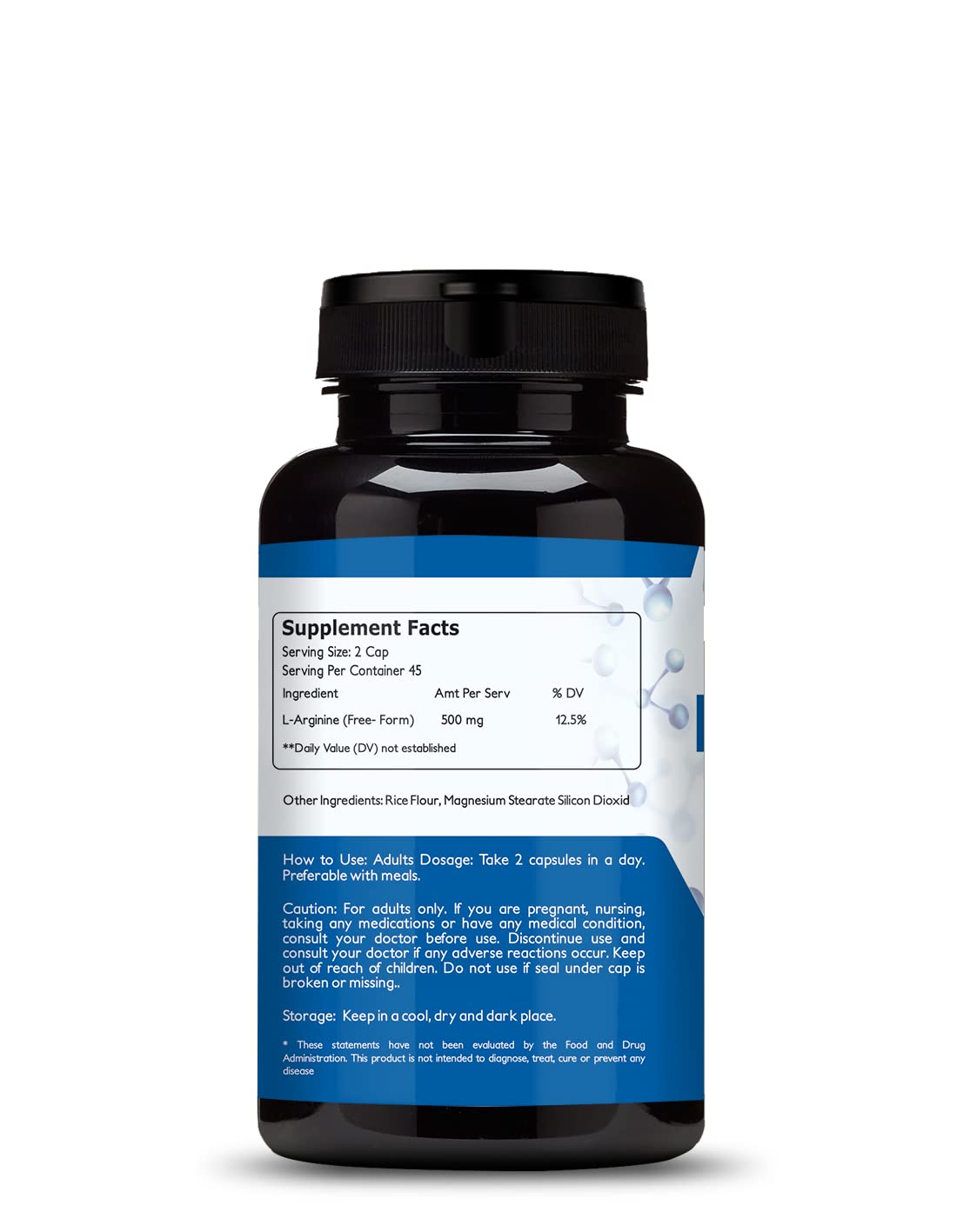 Vokin Biotech L Arginine 500mg With Essential Amino Acid and Nitric Oxide