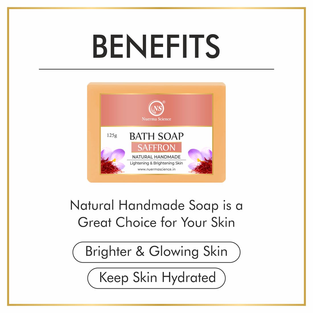 Nuerma Science Saffron Bath Soap | Lightening & Brightening Skin - Distacart