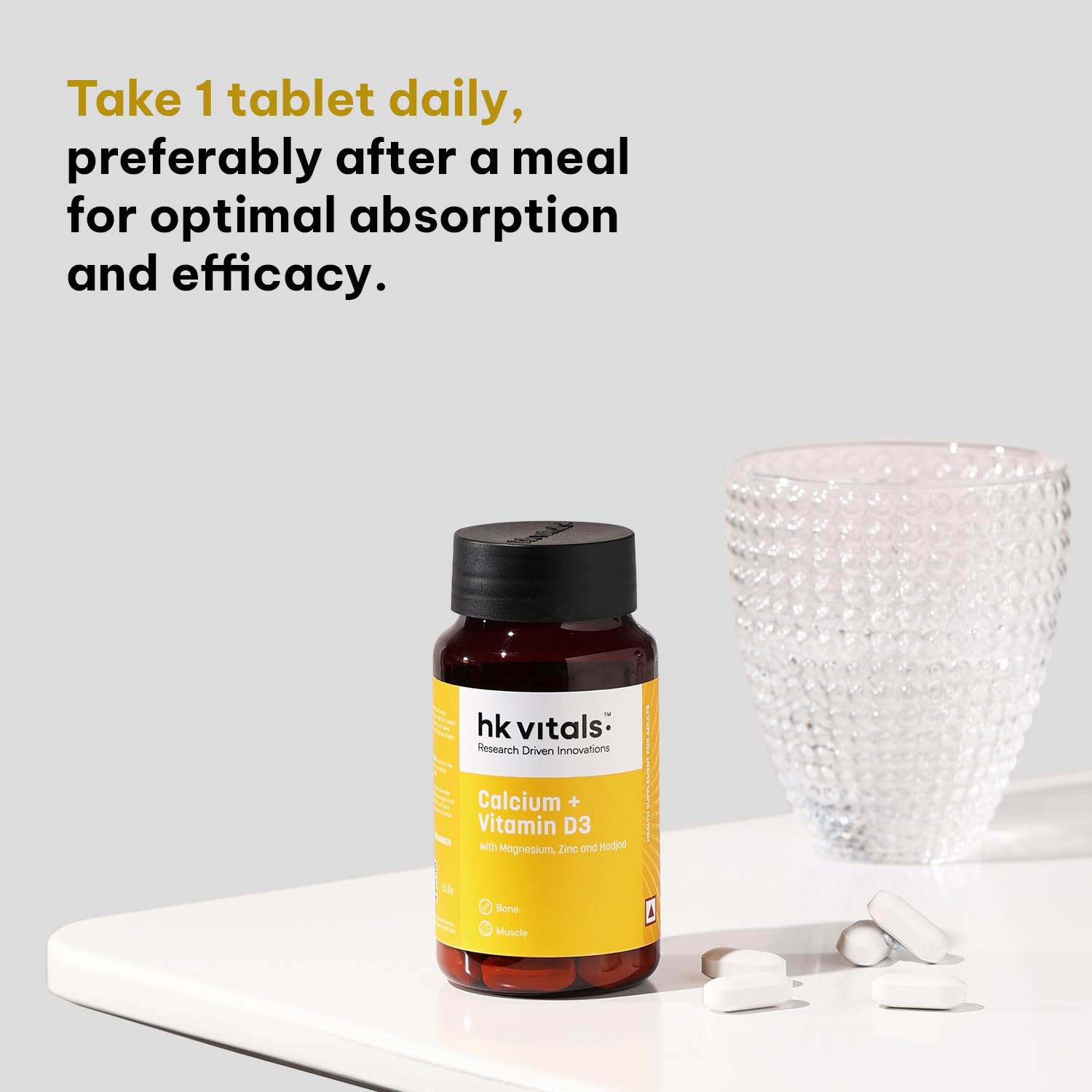 HK Vitals Calcium + Vitamin D3 Tablets - Distacart