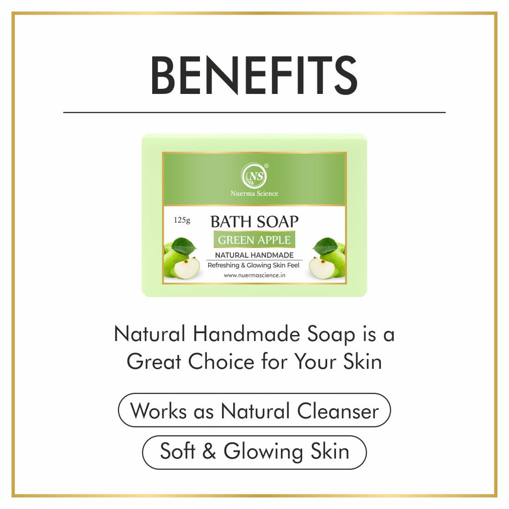 Nuerma Science Green Apple Bath Soap | Refreshes & Revitalizes Skin - Distacart