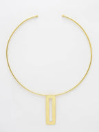 NVR Women Gold-Polished Circular Choker Necklace