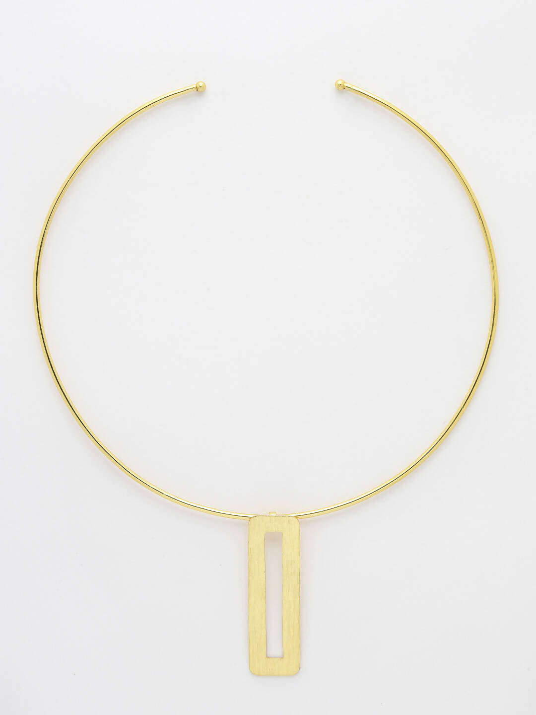 NVR Women Gold-Polished Circular Choker Necklace