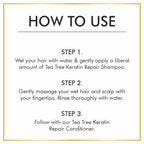 Nuerma Science Keratin Repair Tea Tree Shampoo for Shine, Soft & Frizz-Free Hair Damage Repair