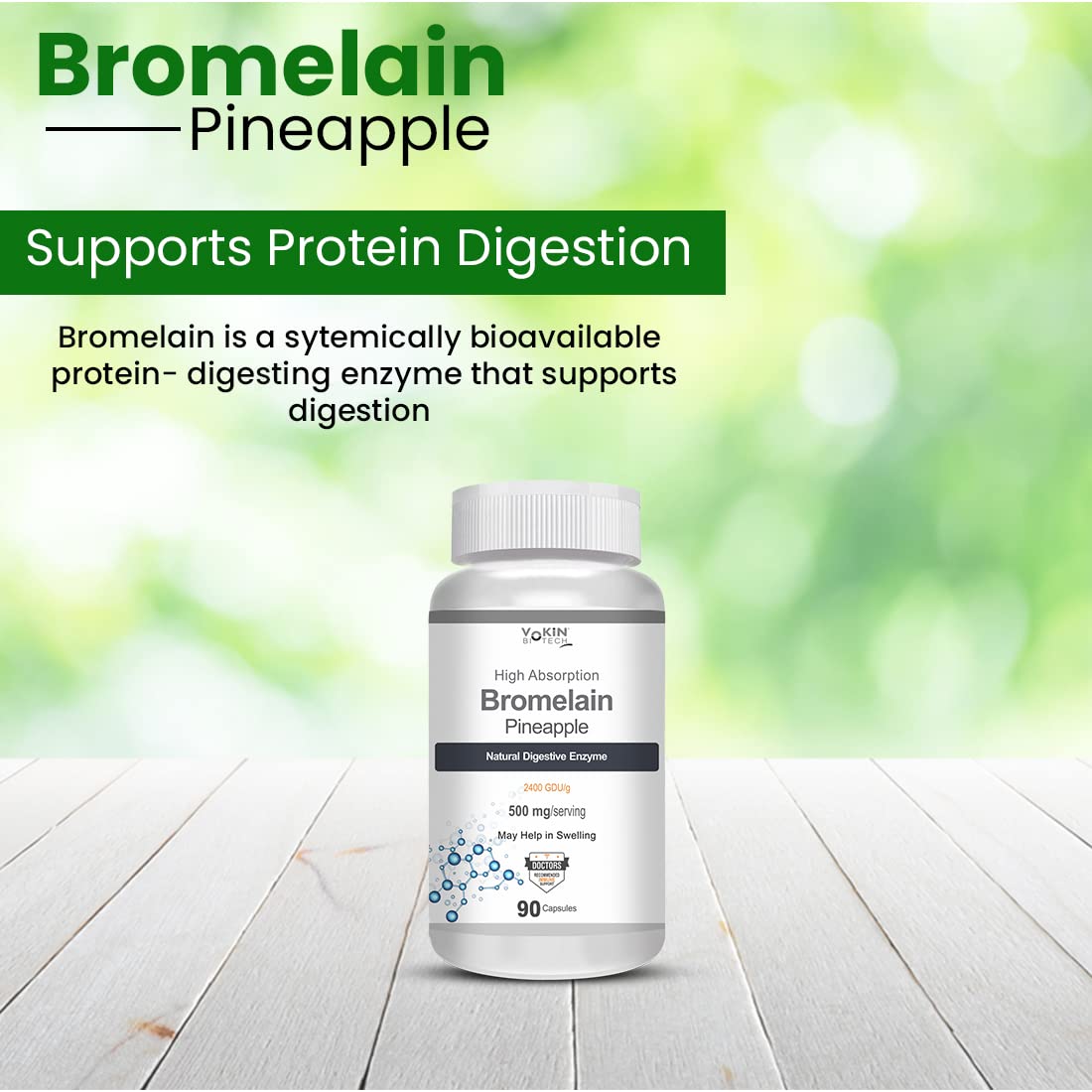 Vokin Biotech Bromelain Pineapple Capsules