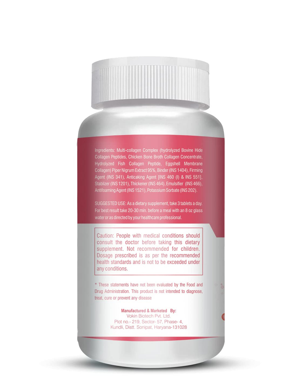Vokin Biotech Multi Collagen Complex Peptide Tablets