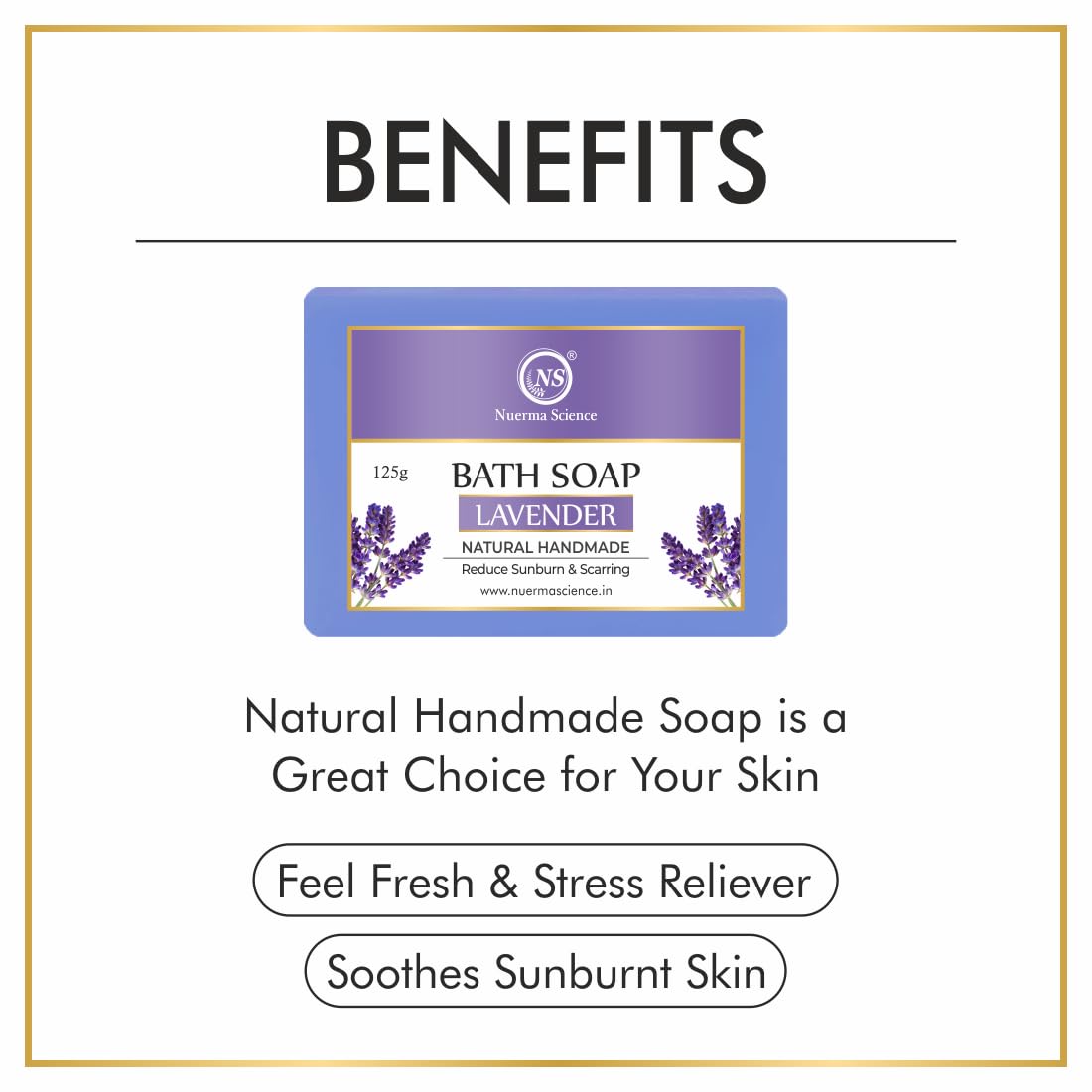 Nuerma Science Lavender Bath Soap | reduce sunburn & scarring - Distacart