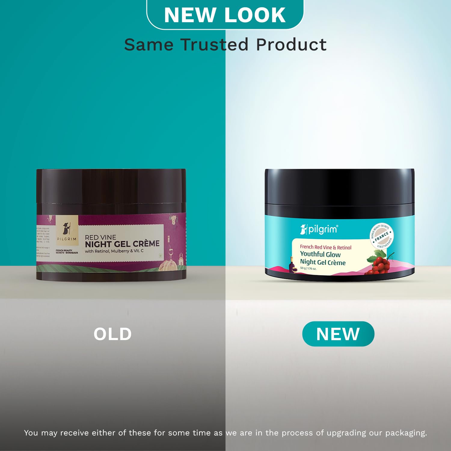 Pilgrim French Red Vine Anti Aging Night Cream with Retinol, Mulberry & Vitamin C For Glowing Skin & Skin Repair - Distacart