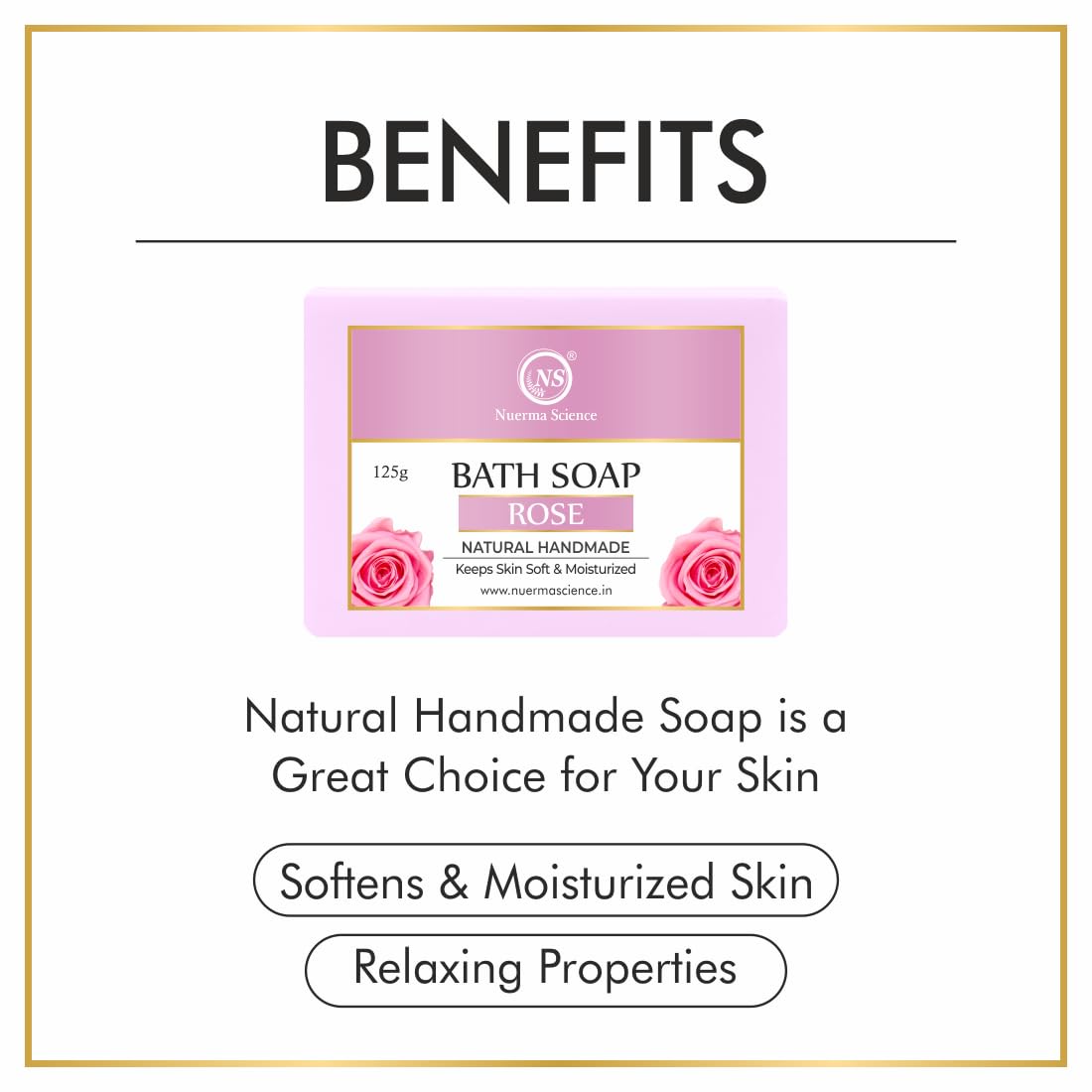 Nuerma Science Rose Bath Soap | Keeps Skin Soft & Moisturized - Distacart