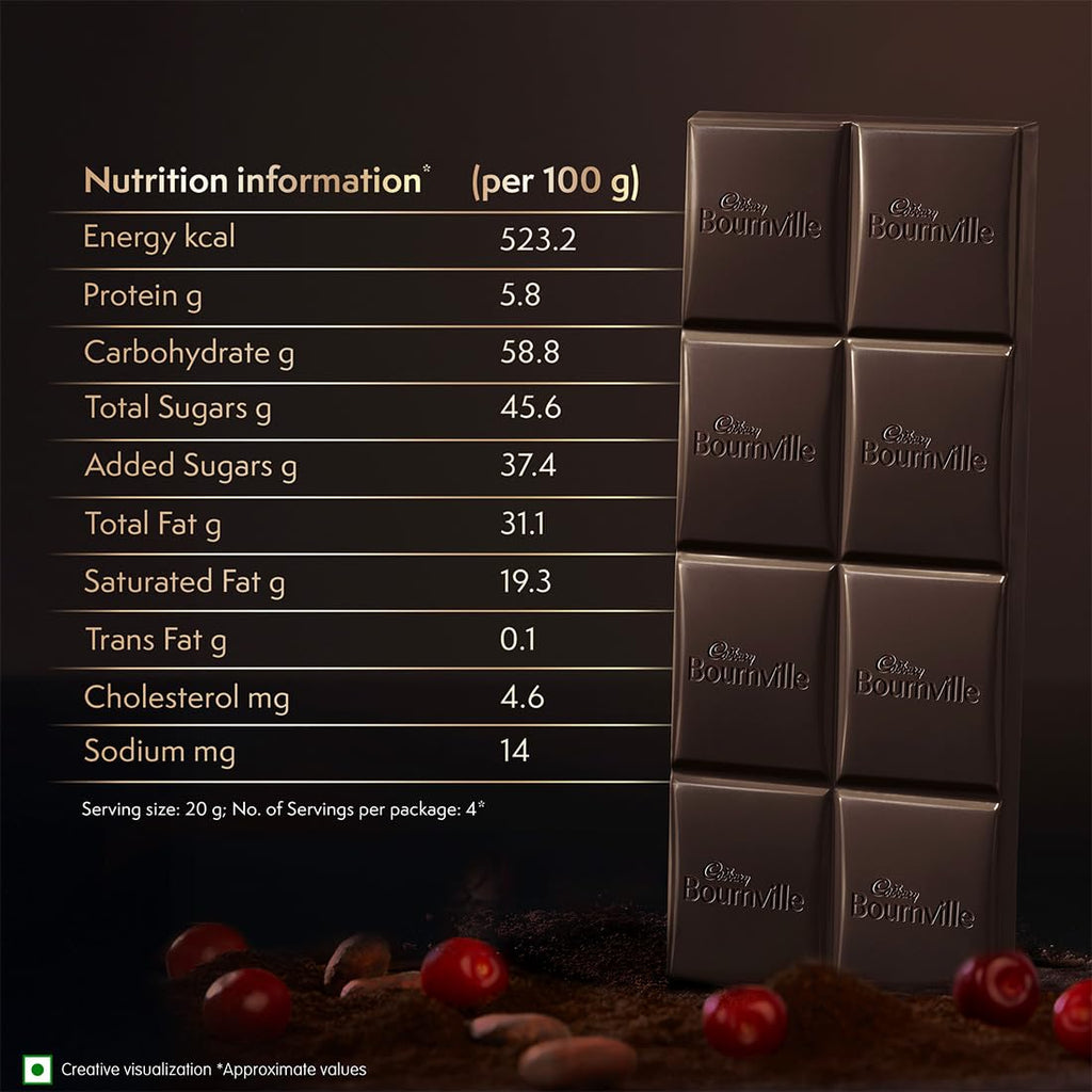 Cadbury Bournville Cranberry Dark Chocolate Bar