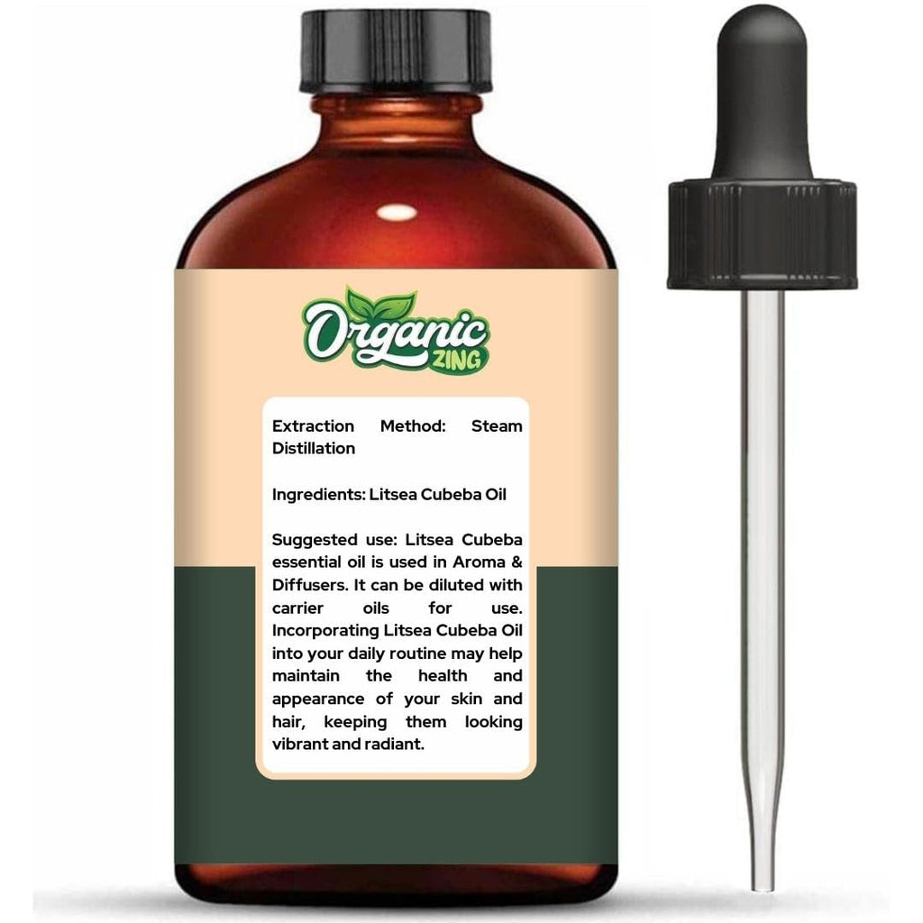 Organic Zing Litsea Cubeba Oil | Pure & Natural Essential Oil for Aroma & Diffusers