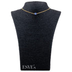 Gold-Toned Alloy Evil Pendant Necklace - The Pari