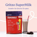 Gritzo Supermilk Height+ Health Drink For 13+Y Girls - Double Chocolate