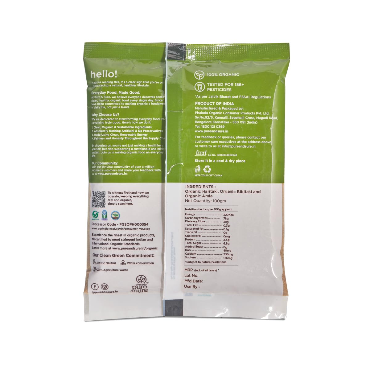 Pure & Sure Organic Superfood+ Tripala Powder - Distacart