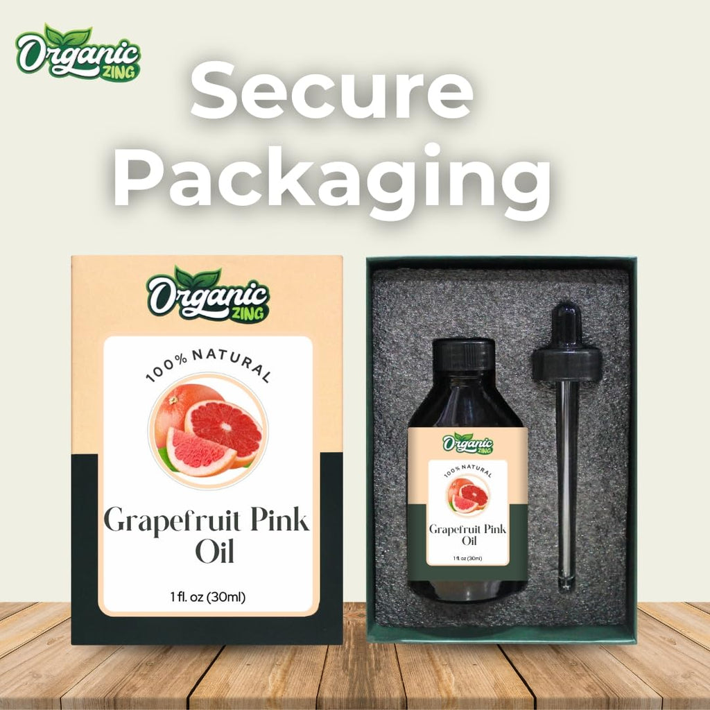 Organic Zing Grapefruit Pink (Citrus × paradisi) Oil | Pure & Natural Essential Oil for Skincare, Hair Care, Aroma and Diffusers