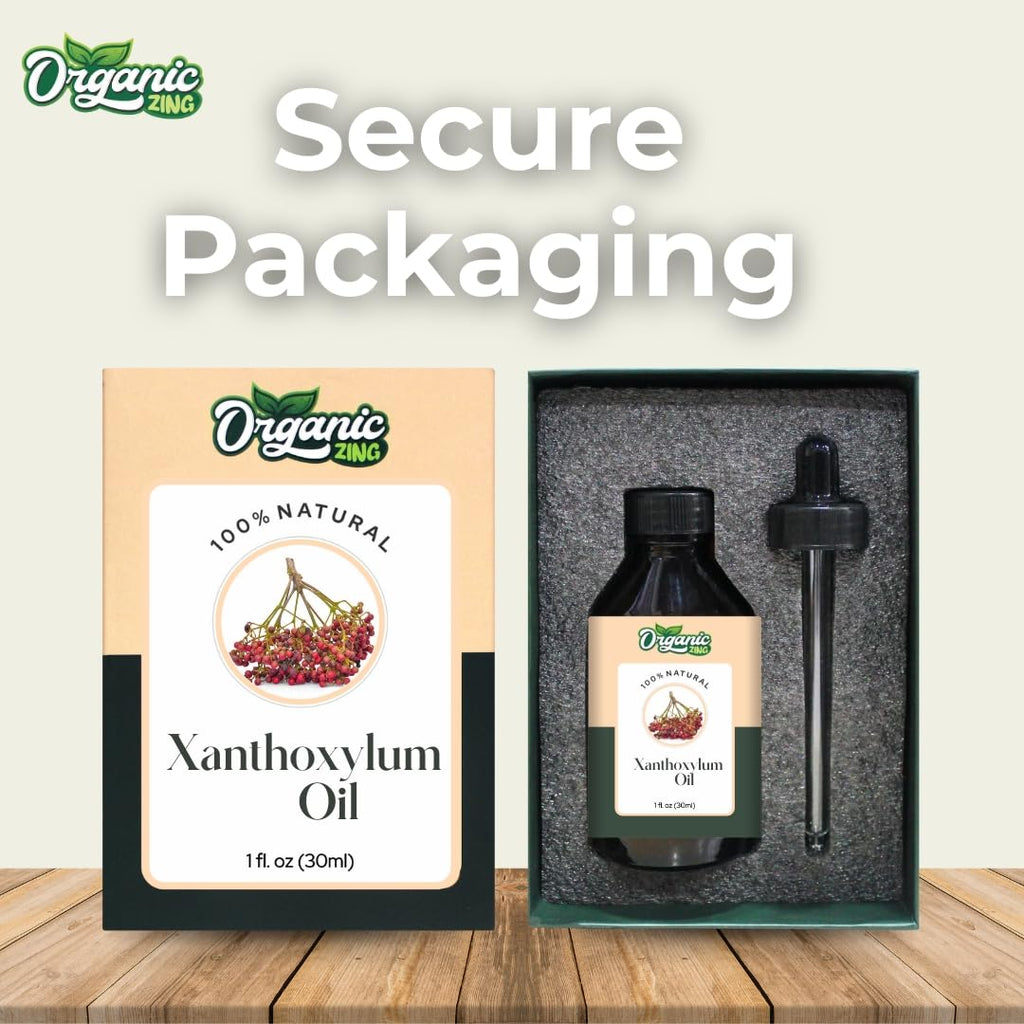 Organic Zing Xanthoxylum (Zanthoxylum) Oil | Pure & Natural Steam Distilled Essential Oil for Aroma, Diffusers & Massage