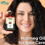 Organic Zing Nutmeg (Myristica Fragrans) Oil | Pure & Natural Essential Oil for Aroma, Diffusers, Skincare & Hair Care
