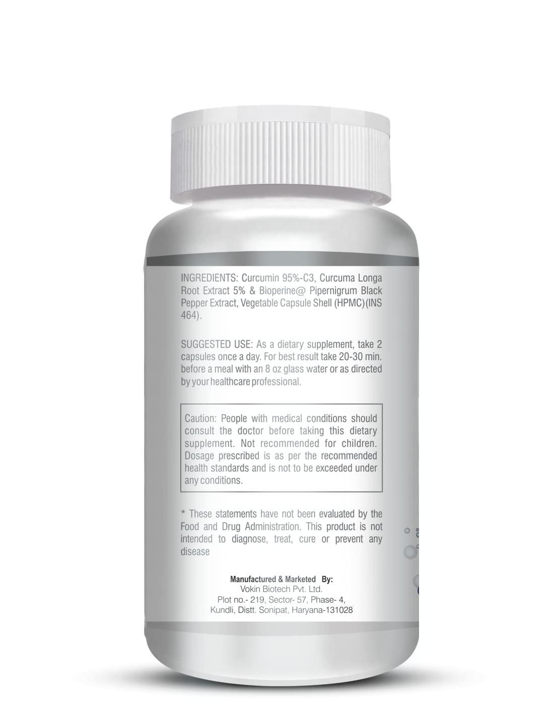 Vokin Biotech Curcumin C3+ Bioperine 1310mg Supports Mental Health