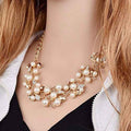 Gold-Toned Alloy Pearl Studded Long Haar Necklace - The Pari
