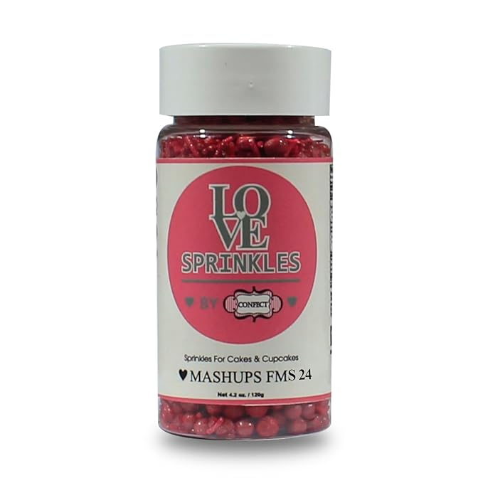 ruby red sprinkles bottle for decoration bottle 100 g