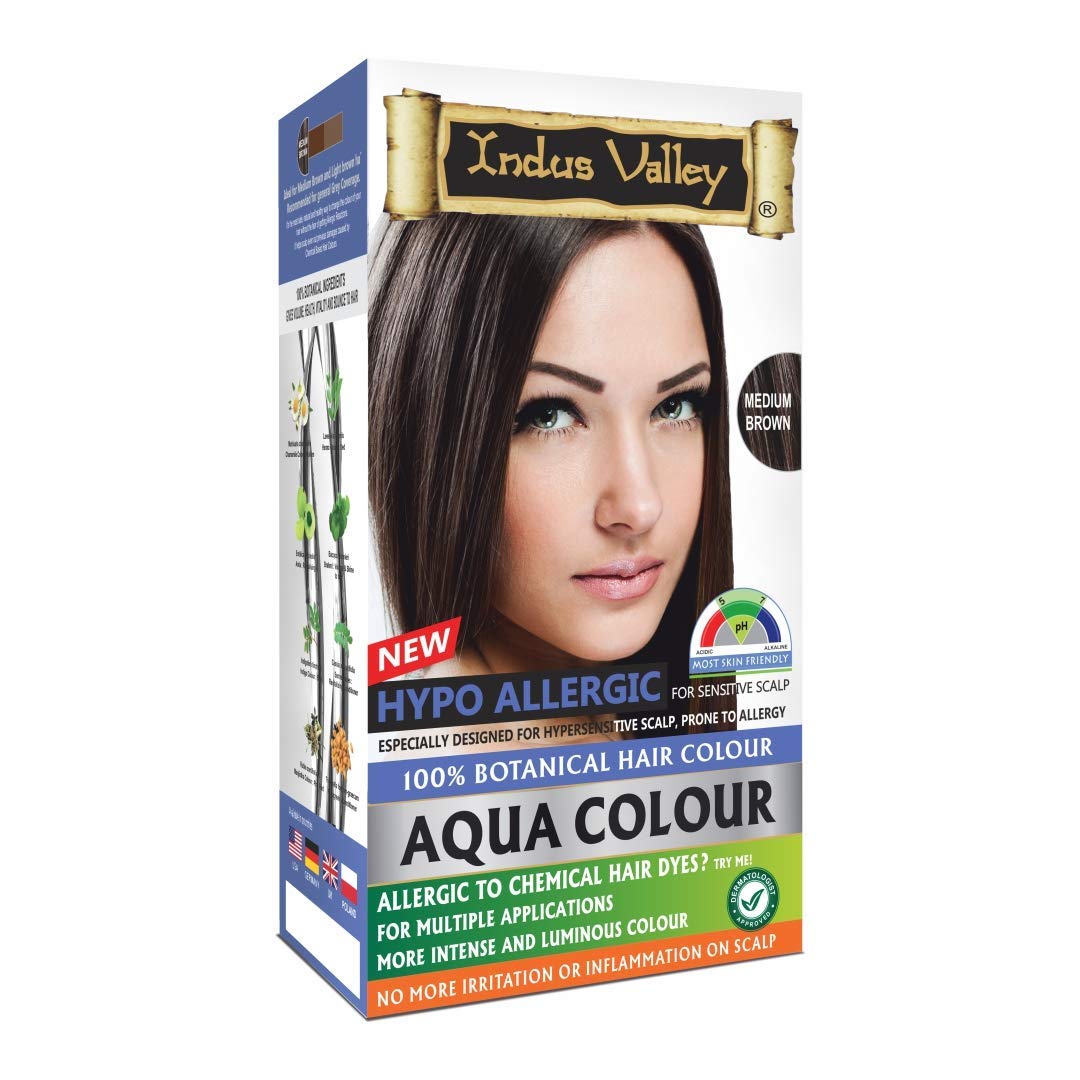 Indus Valley Aqua Hair Color Gray Coverage Hair Dye Allergy Free Organic Hair Color