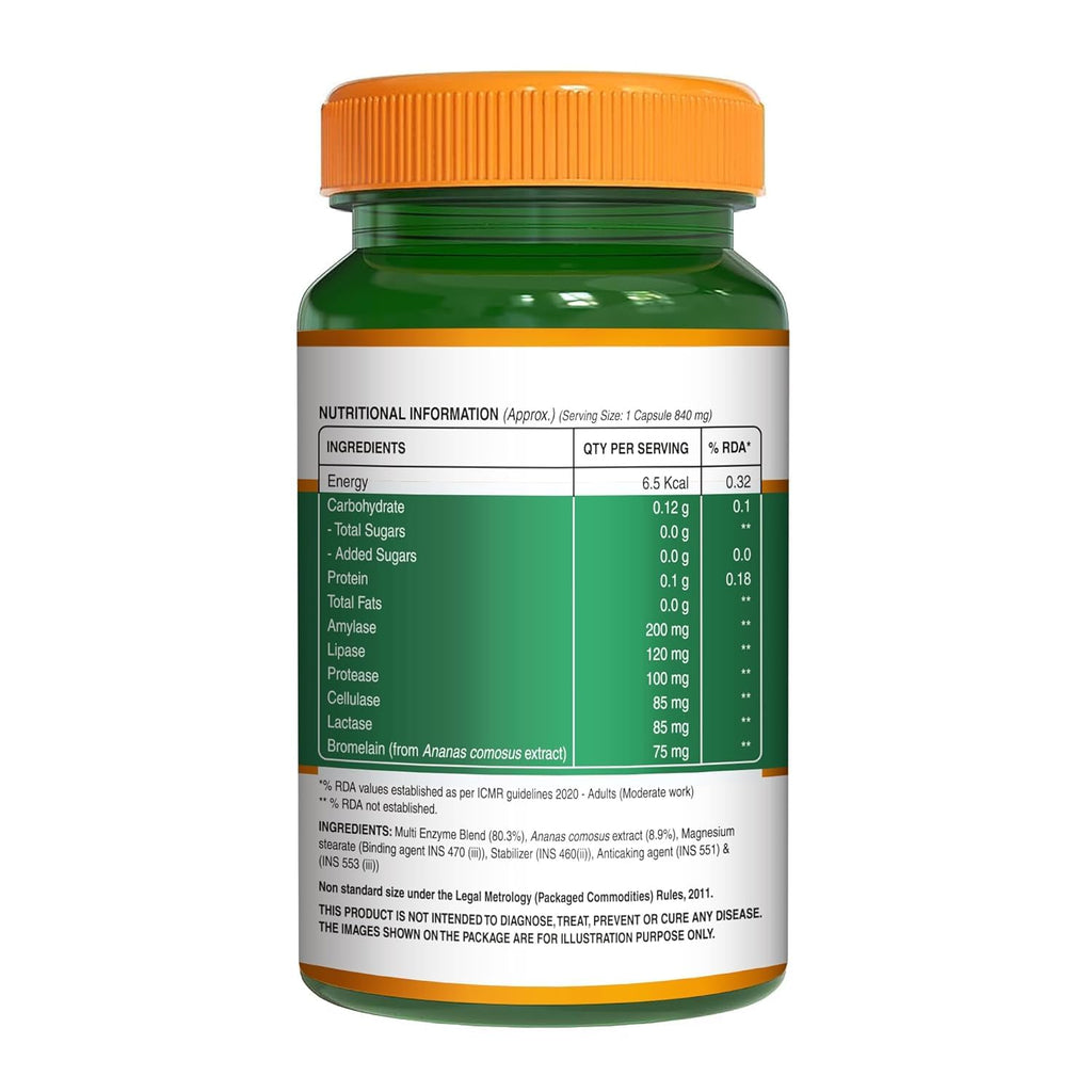 Pure Nutrition Digestive Enzymes with Bromelain Veg Capsules