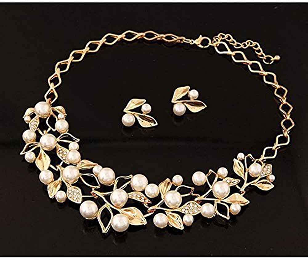 Gold-Toned Alloy Pearl Studded Long Haar Necklace - The Pari