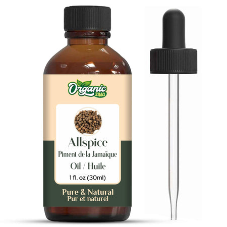 Organic Zing Allspice (Pimenta dioica) Oil | Pure & Natural Essential Oil for Skincare, Hair Care, Aroma & Diffusers