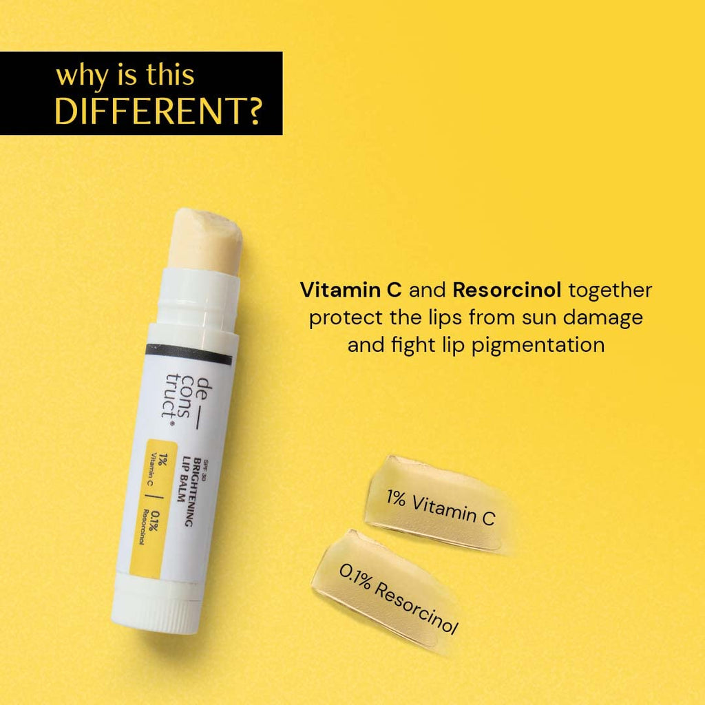 Deconstruct Brightening Lip Balm with SPF 30 - For Dark, Pigmented, Dry, Flaky Lips - Distacart