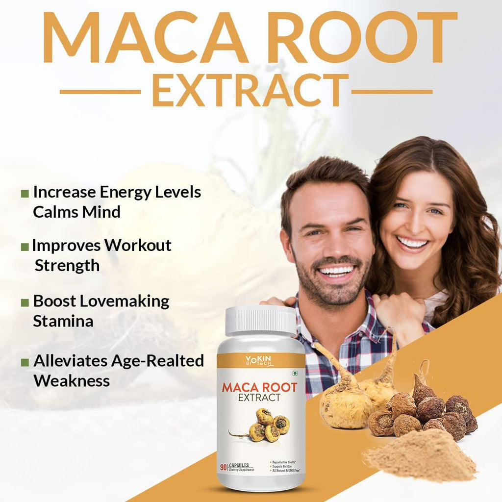 Vokin Biotech Maca Root Extract 800mg For Energy, Strength & Reproductive Health