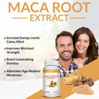 Vokin Biotech Maca Root Extract 800mg For Energy, Strength & Reproductive Health