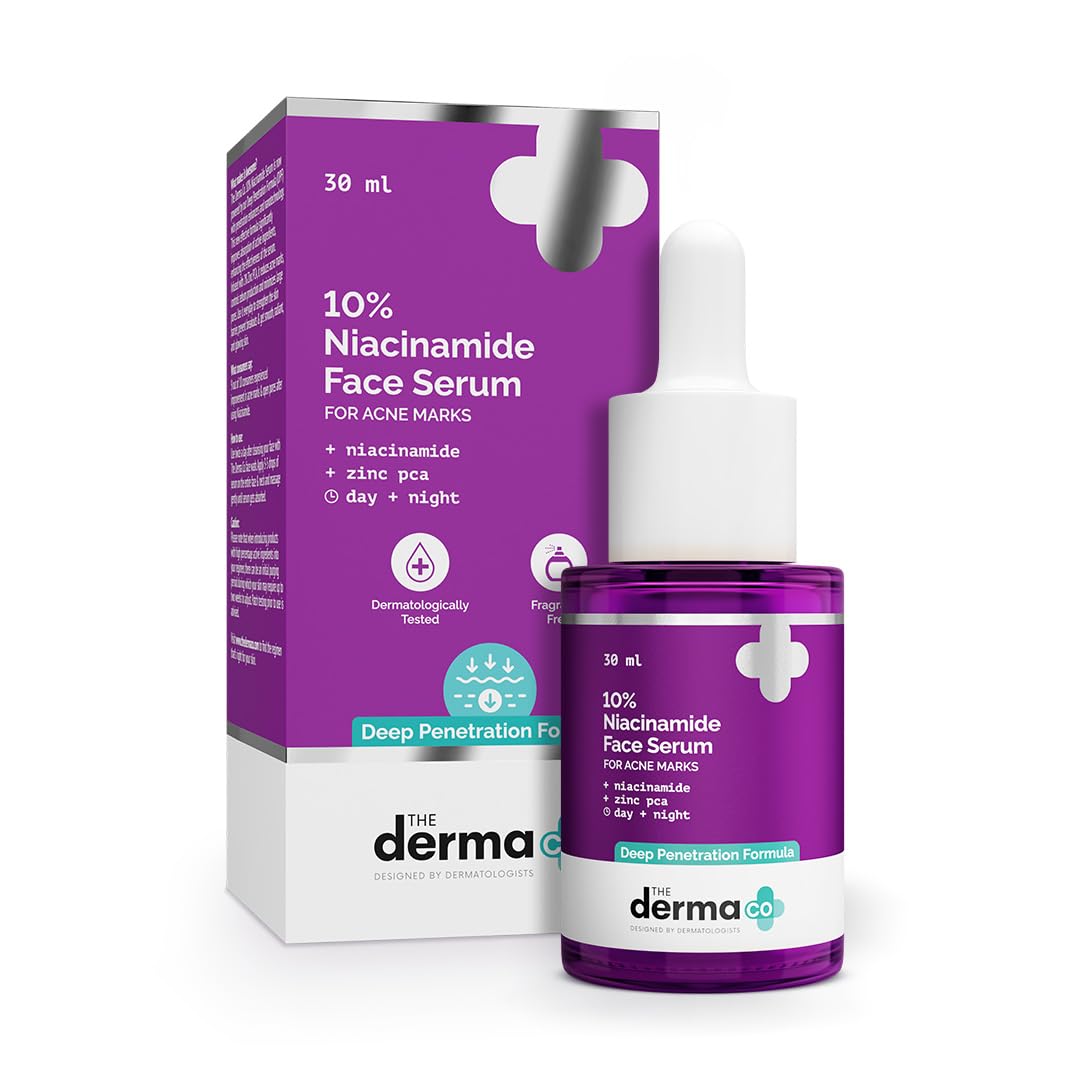 The Derma Co 10% Niacinamide Face Serum bottle
