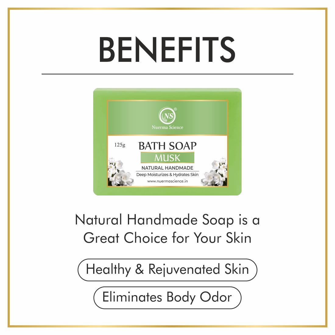 Nuerma Science Musk Bath Soap | Enveloping Fragrance for All-Day Freshness - Distacart