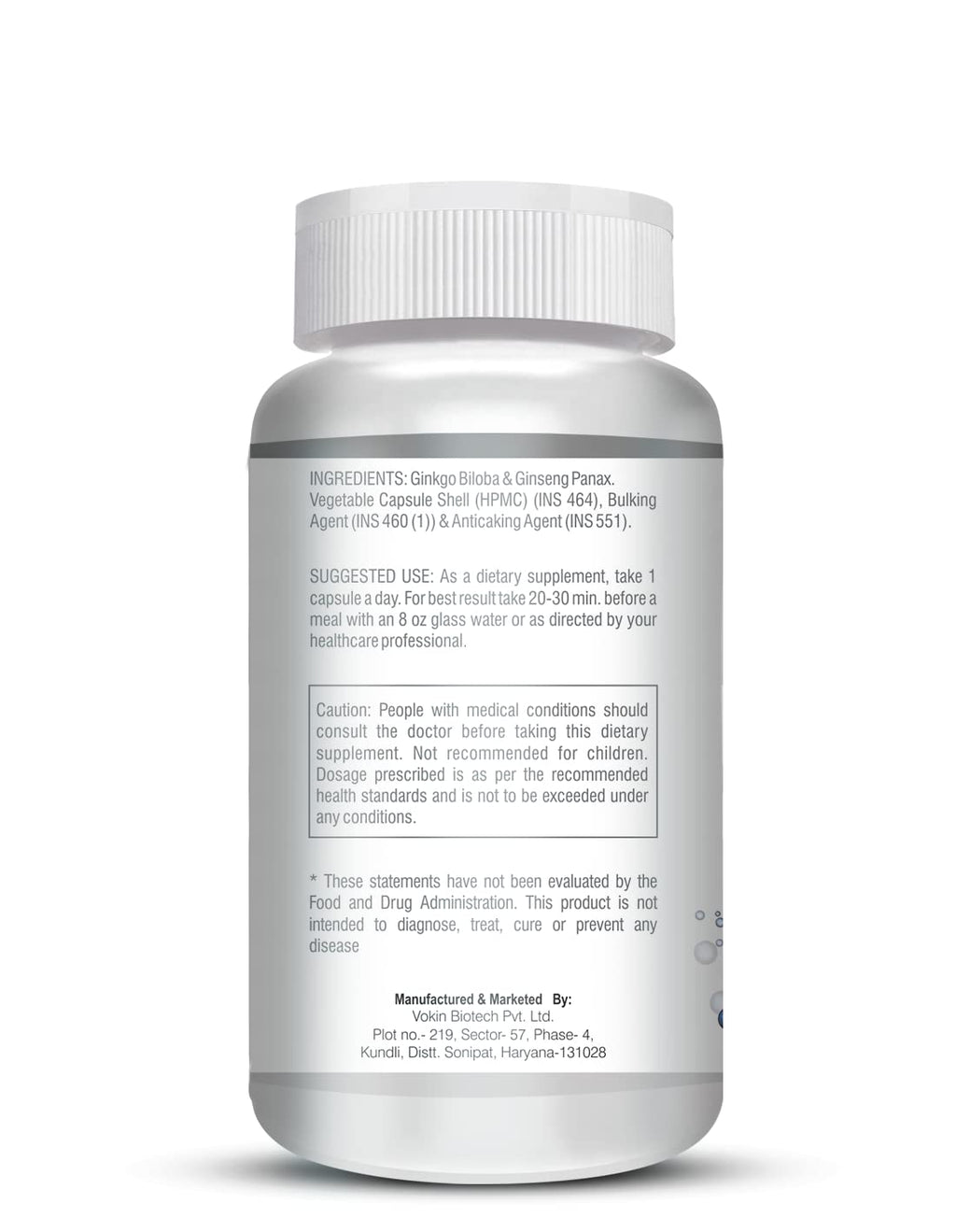 Vokin Biotech Ginseng Ginkgo Extract Capsules