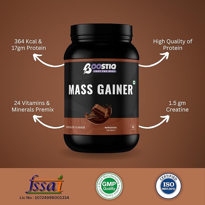 BOOSTIQ Mass Gainer Powder - Chocolate Flavour