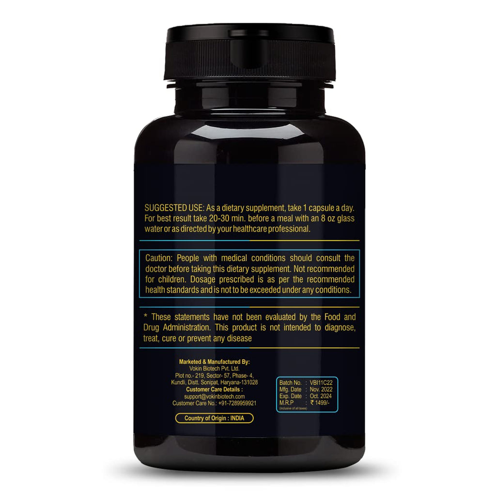 Vokin Biotech Insomnix 60 Capsules with Melatonin 10mg & L-Theanine 100mg Healthy Sleep Cycle | Helps Stress & Anxiety Relief | Improve Concentration