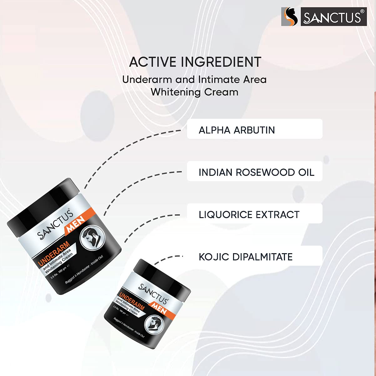 SANCTUS Underarm & Intimate Area Whitening Cream For Men - Distacart