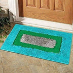 Cotton Blend Diana Door Mat/Bath Mat - Blue Color