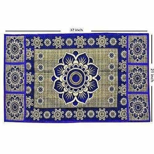 Cotton Refrigerator Cover Set - Blue