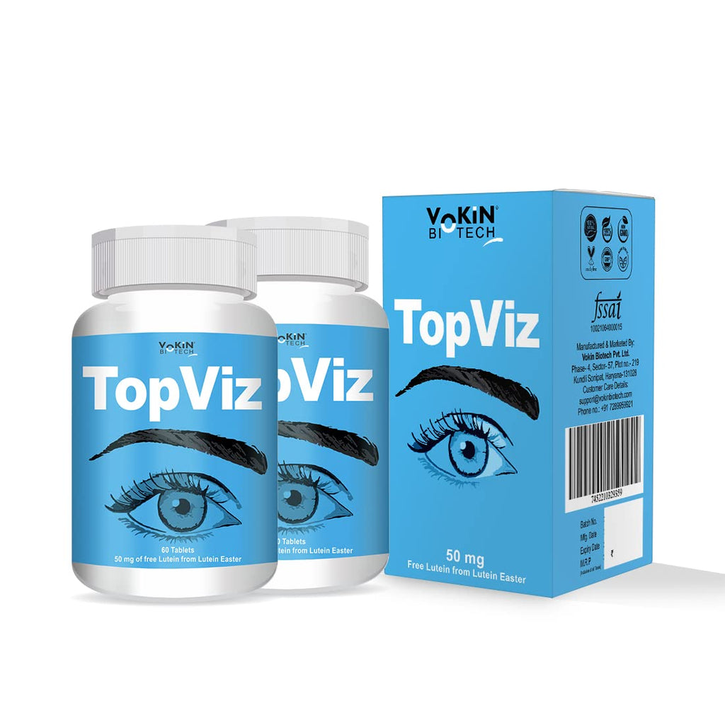 Vokin Biotech Topviz Eye Care Supplement To Improve Vision, Blue Light & Digital Guard (Lutein, Zeaxanthin)