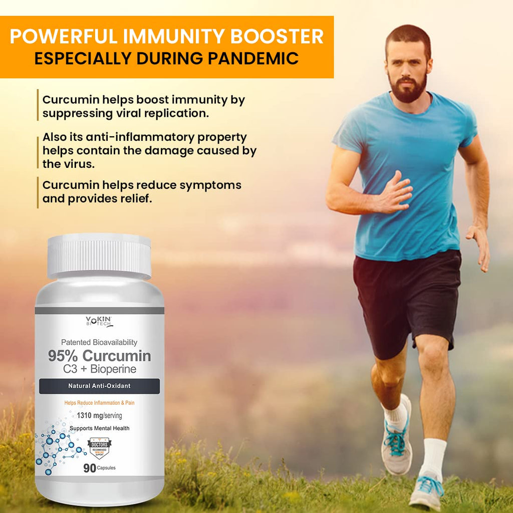 Vokin Biotech Curcumin C3+ Bioperine 1310mg Supports Mental Health
