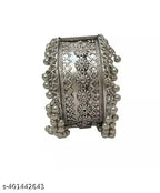 Tehzeeb Creations Women's Oxidised Afghani Style Bangle (Kadha) With Ghungroo - Distacart