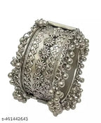 Tehzeeb Creations Women's Oxidised Afghani Style Bangle (Kadha) With Ghungroo - Distacart
