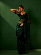 Sangria Embroidered Saree - Distacart