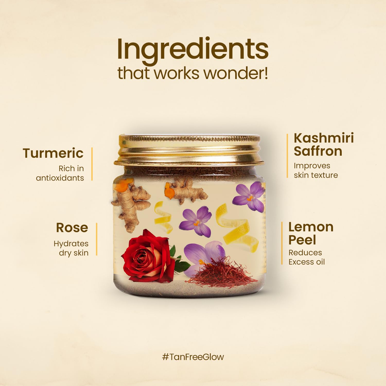 Mother Sparsh Turmeric & Kashmiri Saffron Face Ubtan Powder