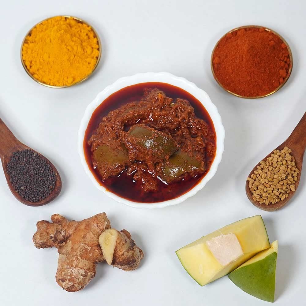 Madhura Pickles Avakaya Ginger Garlic Pickle - Distacart