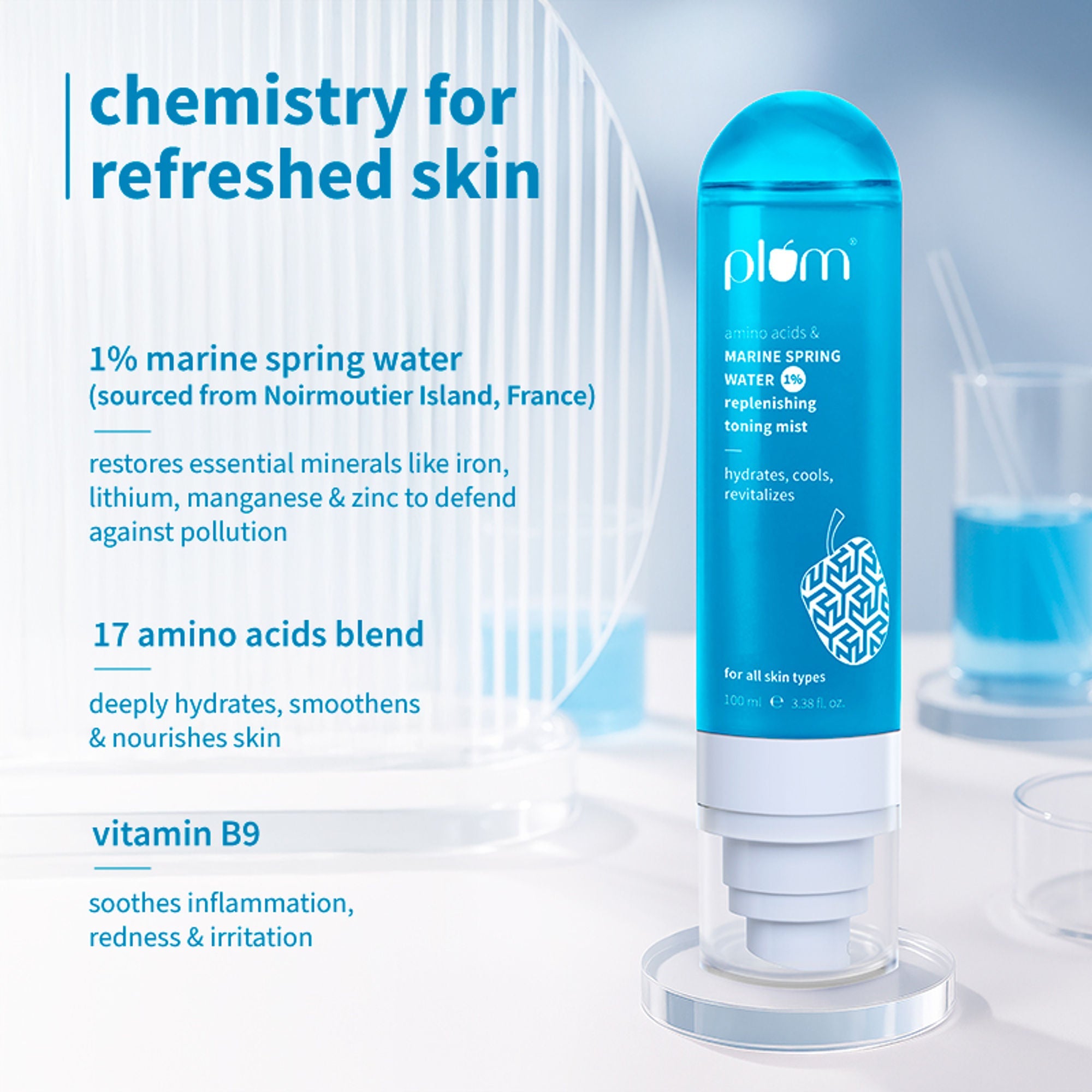 Plum 1% Marine Spring Water Replenishing Toning Mist