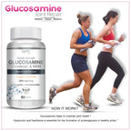 Vokin Biotech Glucosamine 1000mg, MSM 500mg & Chondroitin 500mg Support Joint Pain & Joint Strength (Glucosamine)