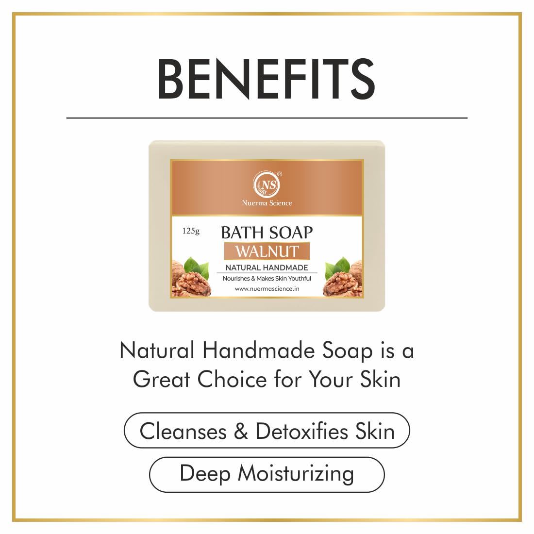 Nuerma Science Walnut Bath Soap | Nourishes & Makes Skin Youthful - Distacart