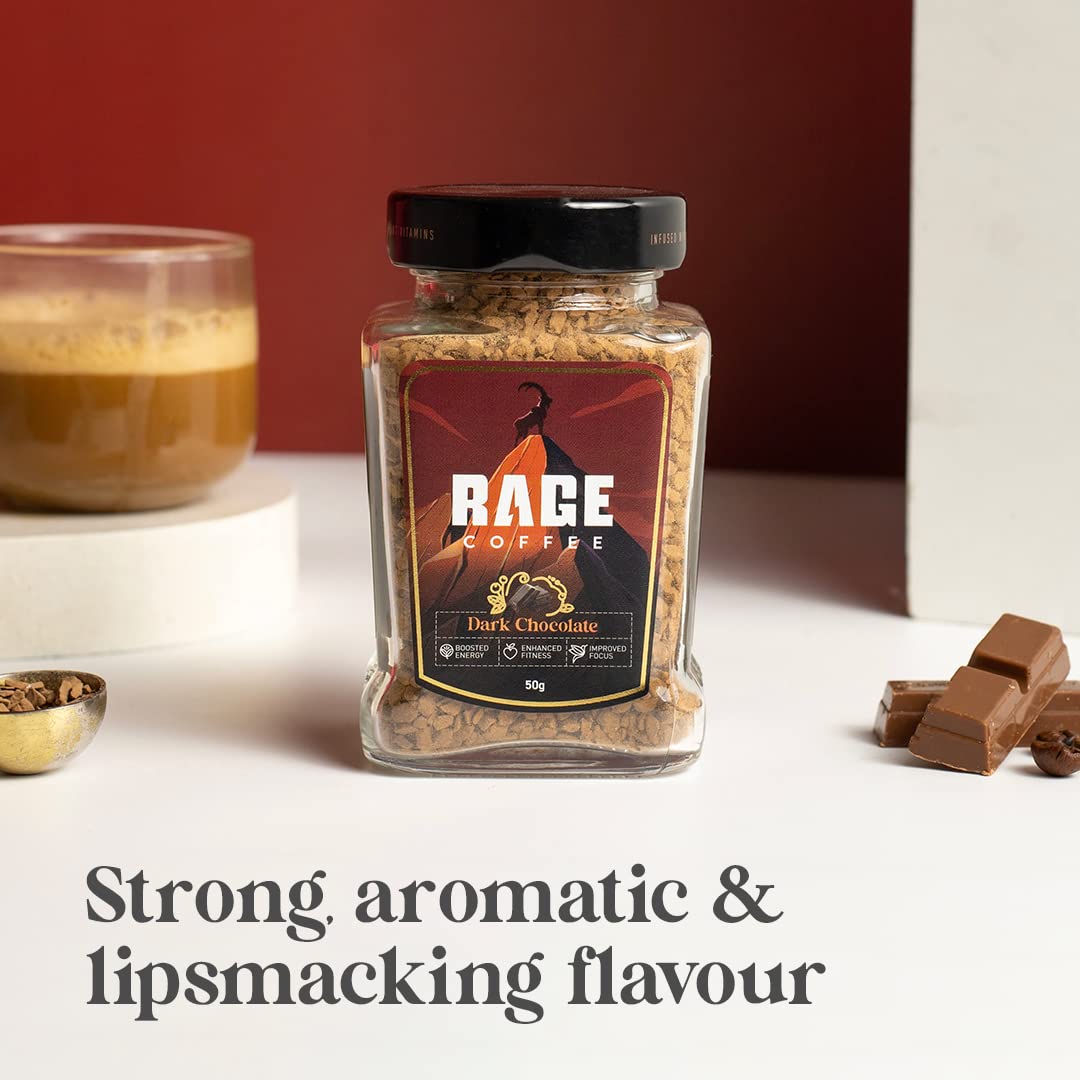 Rage Coffee Dark Chocolate Instant Coffee - Distacart