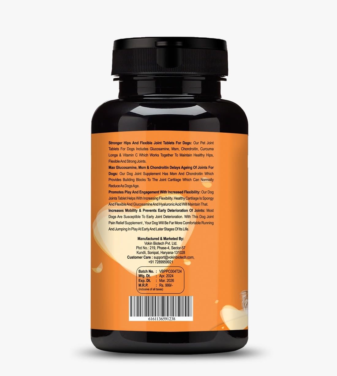PetPetals Chewable Hip & Joint Chicken Flavor Dog Tablets for Skin & Digestive System Pet Health Supplements